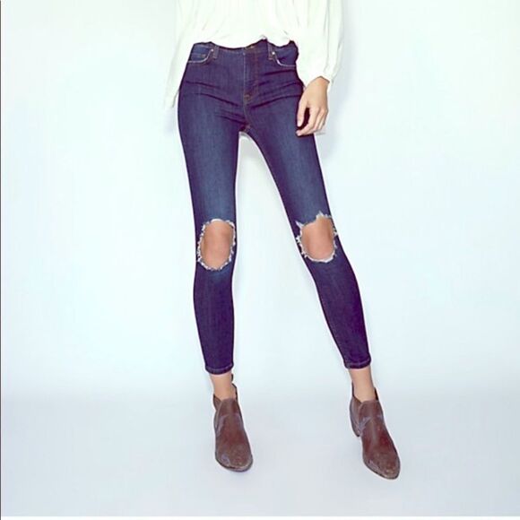 NWT FP Busted Knee skinny jeans. Size 24 - Picture 1 of 5